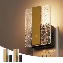 L LOHAS LED Night Lights Plug Into Wall, 2 Pack Night Light with Dusk-to-Dawn Sensor, Dimmable Decorative LED Nightlights, 0-100LM 3000K Adjustable Brightness for Bathroom, Hallway, Bedroom,Stairway