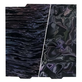 RETUXEP Double Sided Smooth Flexible PER Spring Steel Plate Effect Sheet for Bambu Lab A1 Mini, Smooth Water Ripples+Wood Grain PER Build Plate 184x184mm for Bambu Lab A1 Mini 3D Printer