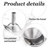 3pcs Stainless Steel Funnel Set - Durable, Leak-Proof, Multipurpose Funnels