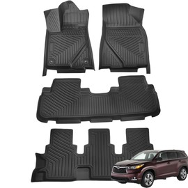 HHENGYISOUL Floor Mats Custom fits for Toyota Grand Highlander 2014 2019,All Weather TPE Car Floor Mats for Ford F150/F 150 Lightning SuperCrew Cab 2015-2023