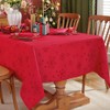 MATIRUG Rectangle Christmas Tablecloth 60x102 Inch,Waterproof Wrinkle Free Red Snowflake