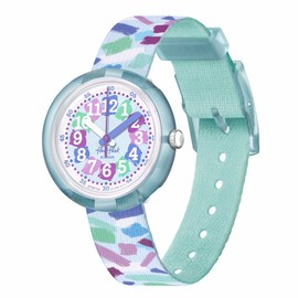Flik Flak Unisex Kids Watch Casual Green Bio-sourced Quartz Confetti Chaos