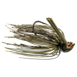 Z-man CEFL12-02 Crosseyez Flipping Jig, Size 4/0 Hook, 1/2 oz, Green Pumpkin, Package of 1