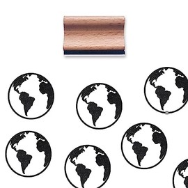 Earth Rubber Stamp, 1-1/3 Medium Stamp for Scrapbooking Card Making Crafting