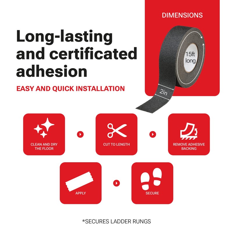 Rug Gripper Tread Tape 2 in x 15 ft