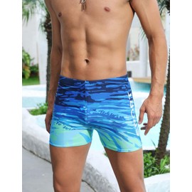 KANAV Men's Athletic Swim Jammers Quick Dry Square Leg Swimsuit for Men Drag Suits for Swimming Training Racing Mens Swim Briefs Competitive Swimwear