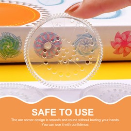 MILISTEN 1set 22pcs Drawing Ruler Plastic Ruler Set Spiral Ruler Set Geometric Drawings Templates for DIY Craft