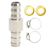 Fuel Line T Fitting Adapter 304 Stainless Steel Pressure Gauge
