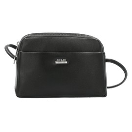 Picard REALLY Women's Real Leather Shoulder Bag Small with Zip Shoulder Bag Everyday Going Out, black