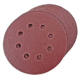 Keple Sanding Discs 125mm - Velcro Backing, Round Sandpaper Set, Dust Extraction Holes for Random Orbital Sander, 5 Sanding Disc Pack - 100 Sanding Sheets