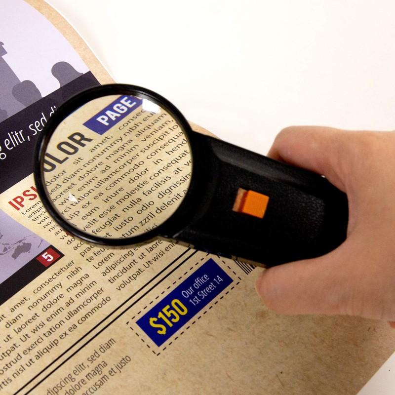 BAZIC Magnifying Glass Sets 2X, Round 2 1/2", 2", 1