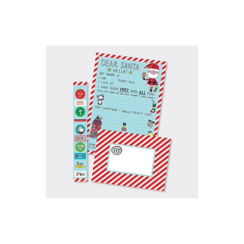 Rachel Ellen Letter to Santa Kit with Envelope, Stickers and