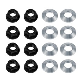 8pcs M10x1.25 Lug Nuts Flat Tapered for Yamaha Banshee 350 Raptor 350 Warrior 350 Grizzly 600 Raptor 660R for Honda ATC200X TRX250EX TRX400EX for Kawasaki Bayou 220 250 300 for Suzuki Kingquad