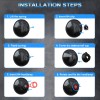 Bricologht 4x 5.75" Round LED Headlights Hi/Lo Beams For for