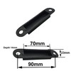 Door Latch Keep Strike Dust Box Black Plastic Large 115mm