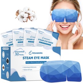 32 Paquetes De Máscara De Ojos De Vapor, Máscara De Ojos Calentada Para Dormir, Compresa Caliente Para Los Ojos, Mascarilla Autocalentable Para Los Ojos, Máscara Para Dormir C