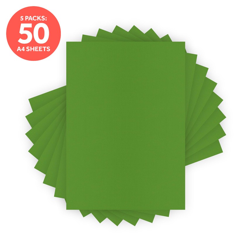 Craft Perfect Classic Card - Grass Green - Weave Textured