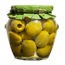 Grotaminarda | Pitted Green Gordal Olives | Aceituna sin Hueso | 20oz (580gr) | Pack of 1