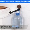 Wall Mounted Clothes Hanger Storage, 3-Section Retractable Coat Hangers Storage,