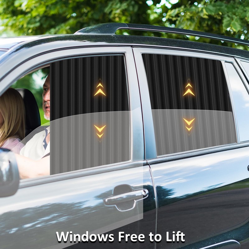 ZATOOTO Car Window Shades for Side Window 4 Pack Magnetic