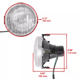 Caltric Left & Right Headlight Kit for Yamaha Big Bear 400 YFM400 2X4 4X4 2000 2001