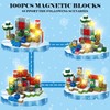 YISIMIN 100PCS 1" Light Up Magnetic Blocks Building Set, Building