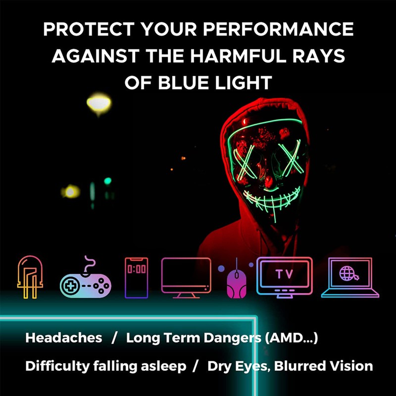Okany Blue Light Blocking Glasses Gaming Glasses Computer Gamer Glasses