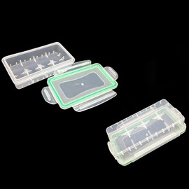 RJWKAZ 18650 Battery Storage Case Plastic Waterproof Battery Holder 16340 (4 Pack)