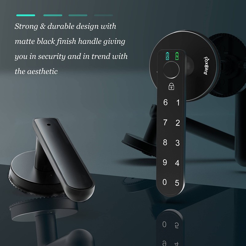 Foxgard Smart Fingerprint Door Lock, Biometric Door Lock, Electronic Door