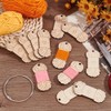BENECREAT 12Pcs Wooden Blank Yarn Peg, Creative Woolen Thread Winding