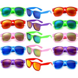 Fsmiling Neon Sunglasses Bulk Adult Party Sunglasses 80s Sunglasses Shades for Men Women Party Favors-15Pack,UV Protection