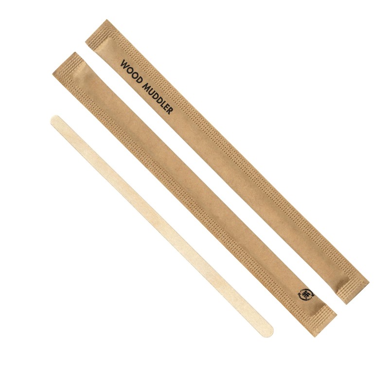 Kyushu Paper Craft Complete Wood Muddler WM-005N 200 Pieces Wooden