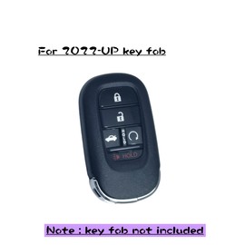 RUNZUIE 2Pcs Remote Key Fob Cover for 2022 2023 2024 2025 Honda Accord Civic HR-V CR-V Pilot Sport SI EX-L EX Touring TPU Key Fob Cover 5 Buttons (Black/White)