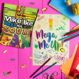 MIKE AND IKE® 28.8OZ MEGA MIX SOUR STAND UP BAG 6CT CASE