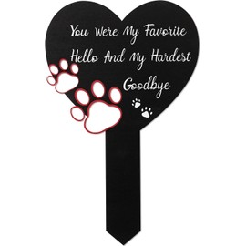 30CM Large Dog Grave Markers Outdoor Metal Garden Memorial Plaque For Pet Memorial Tribute Stick Graveside Ornaments Cemetery Plaque Cross Marker Dogs Cats Remembrance Gifts Pet Headstone Graveyard