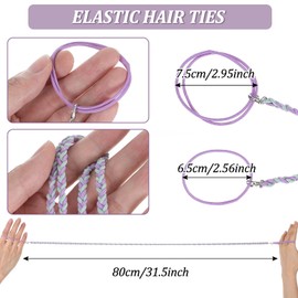 Ymapinc 3Pcs Elastic Braided Hair Ties for Sports, Spiral Braided Hair Ties for Women, Ponytail Ropes for Dating Shopping Dressing Dresses Gym Yoga Running Swimming Workout Curly Straight Hairs