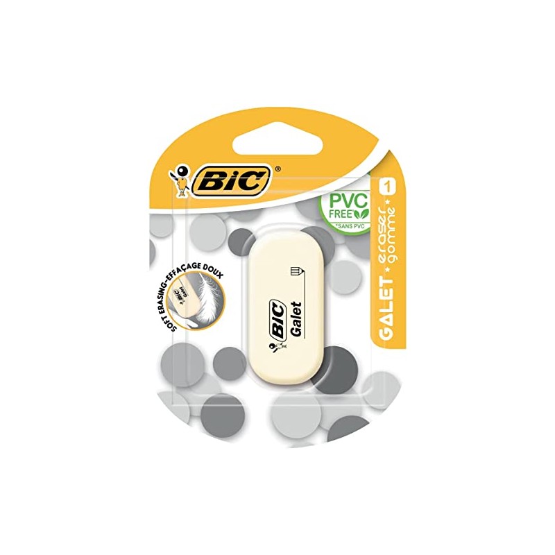 BIC Galet Eraser, Soft, Blister A 1 pcs, White