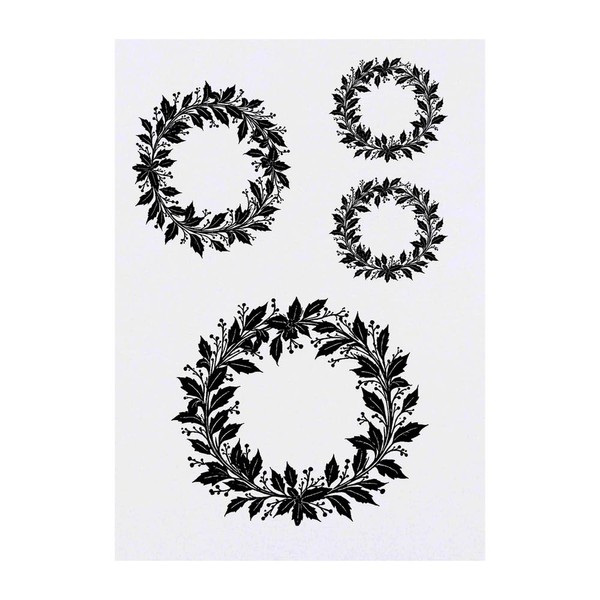 4 x 'Christmas Wreath ' Temporary Tattoos - Water Resistant,