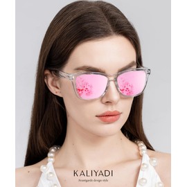 KALIYADI Polarized-Sunglasses Women Men-Sunglasses Trendy: Retro Sun Glasses with UV Protection for Travel Driving