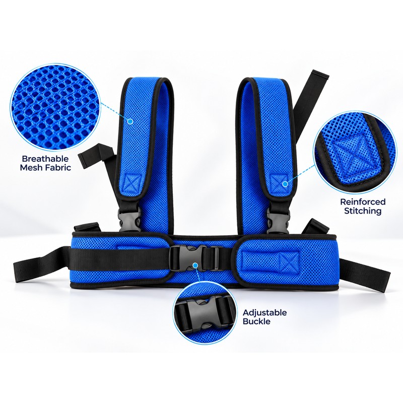 Wheelchair Safety Support Vest for Seated Positioning – Adjustable Shoulder