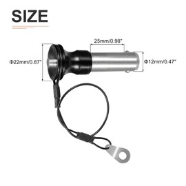 DTGN 12mm x 25mm (DxL) Quick Release Pin Components for Quick Connections 304 Stainless Steel with Wire Button Ball Lock Pin Silver Tone