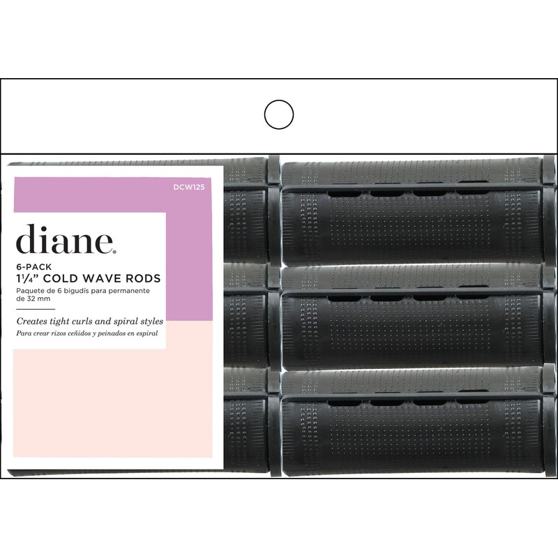 Diane Cold Wave Rods, Black, DCW125, 1-1/4 Inch