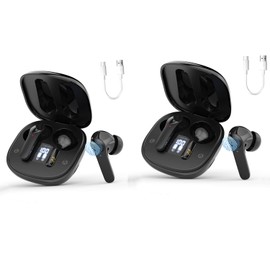 Translation Earbuds Real Time with 144 Languages & Accents Online, Translator Earbuds with APP Support Music and Calling, Fit for iOS & Android (2pcs Balck)