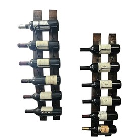Barrels & Barn Wood Wall Wine Rack - 6 Bottle Wine Stave Rack