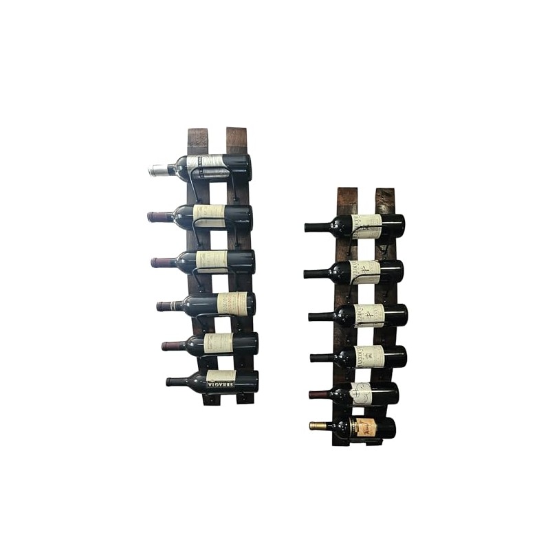 Barrels & Barn Wood Wall Wine Rack - 6 Bottle