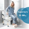 COSTWAY Foldable Toilet Safety Frame, Height & Width Adjustable Toilet