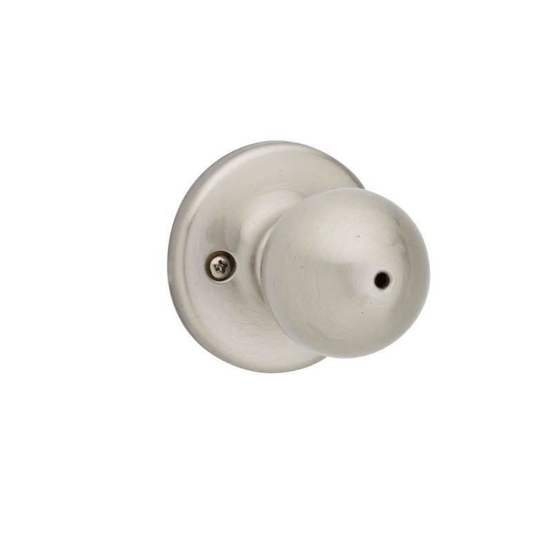 Kwikset 300P 15 CP Polo Bed and Bath Knob, Satin