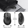 SHUNJINRUN 2.4G Silent Ergonomic Wireless Side Button Mouse Black