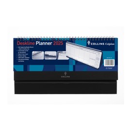 Collins Colplan 2025 - Week to View Deskline Week to View (CDL1-25) - Weekly Wiro-Bound Freestanding Desk Calendar