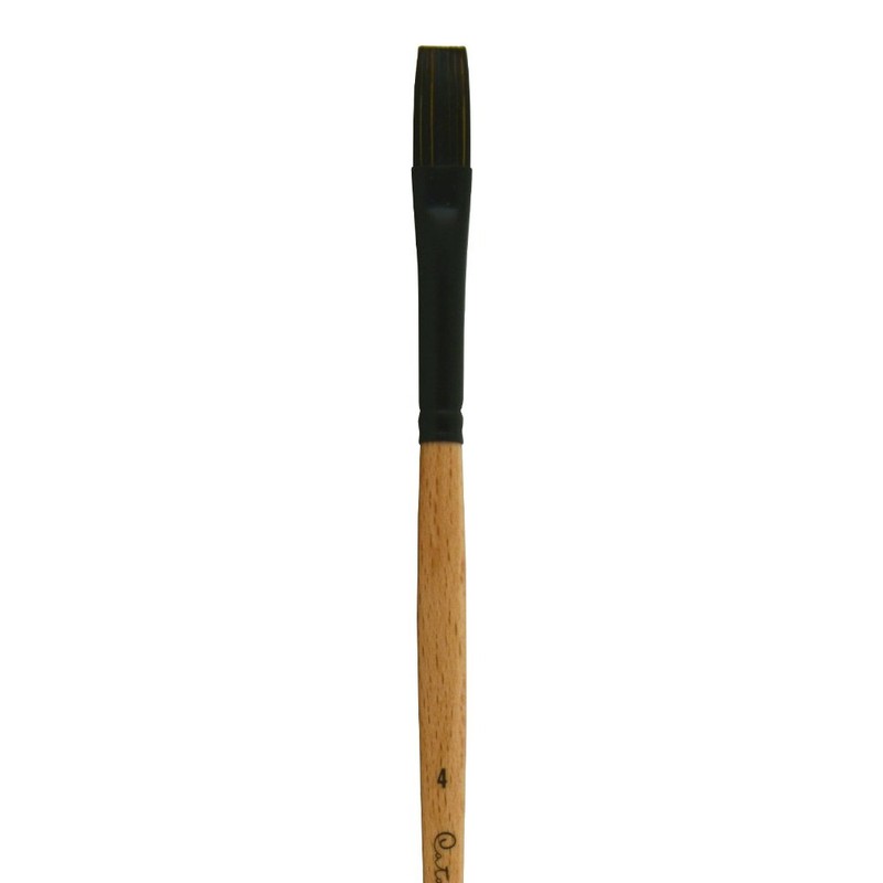 Princeton Catalyst Flat Brush, Synthetic, Long Handle, Size 4, 1